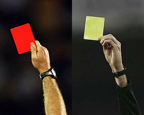 red card - referee